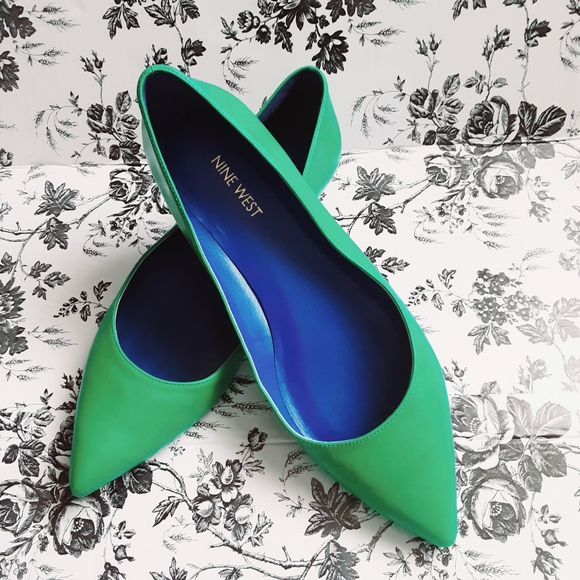 Nine West Shoes - Nine West Histericks Leather Pointy Flats Size 9